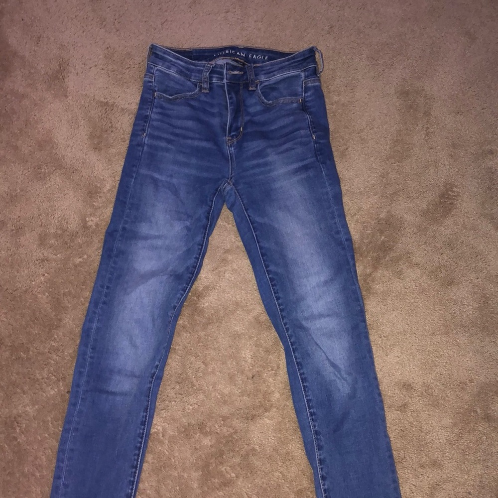 American Eagle Medium Wash Super Skinny Jeans
